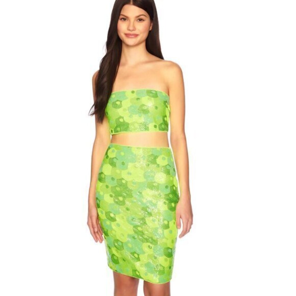 Susana Monaco Sequined Crop Tube Top - NWOT
